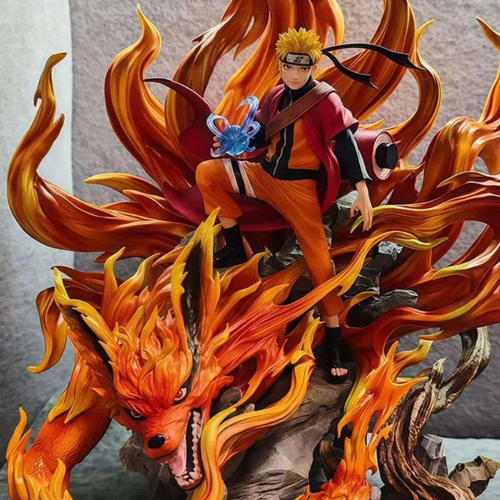 43cm Gk Bandai Naruto Uzumaki Kurama Mode Anime Action Figure PVC Model Toy Statue Collection for Home Decor Fans Birthday Gift