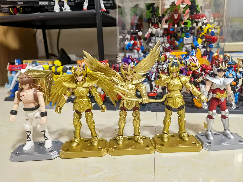 Blokees Saint Seiya Galaxy Version 01 Aiolos Shura Ikki Shun Jabu Marin Assembled Model Toys Bloks Group Gold Saint Kids Gift