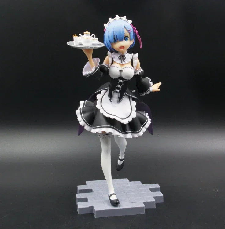 25cm Re:ZERO Starting Life in Another World Anime Figure Rem & Ram Twins Action Figure Rem/Ram Figure Collection Model Doll Toys