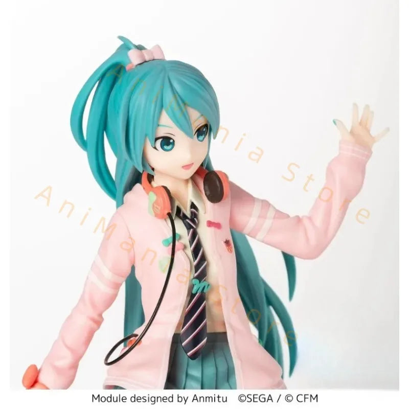 Hatsune Miku Anime Miku Ribbon Girl Project DIVA Arcade Future Tone Action Figures Model Figurine Original Figuarts