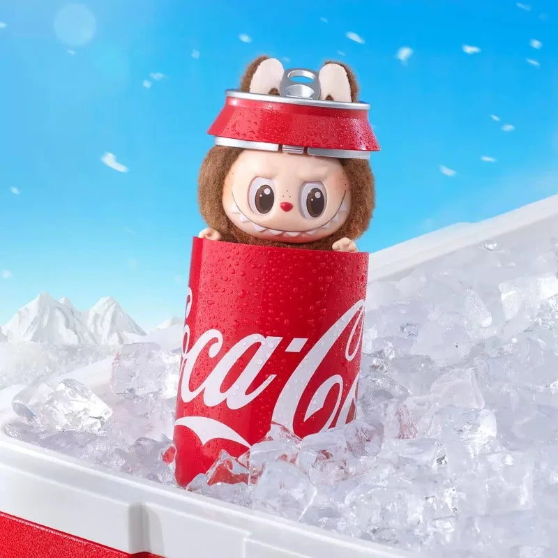 Auf Lager bei POP MART: 100 % Original Cola Labubu Vinyl-Serie Blindbox-Plüschtier – süße Überraschung zum Geburtstag oder zu Weihnachten
