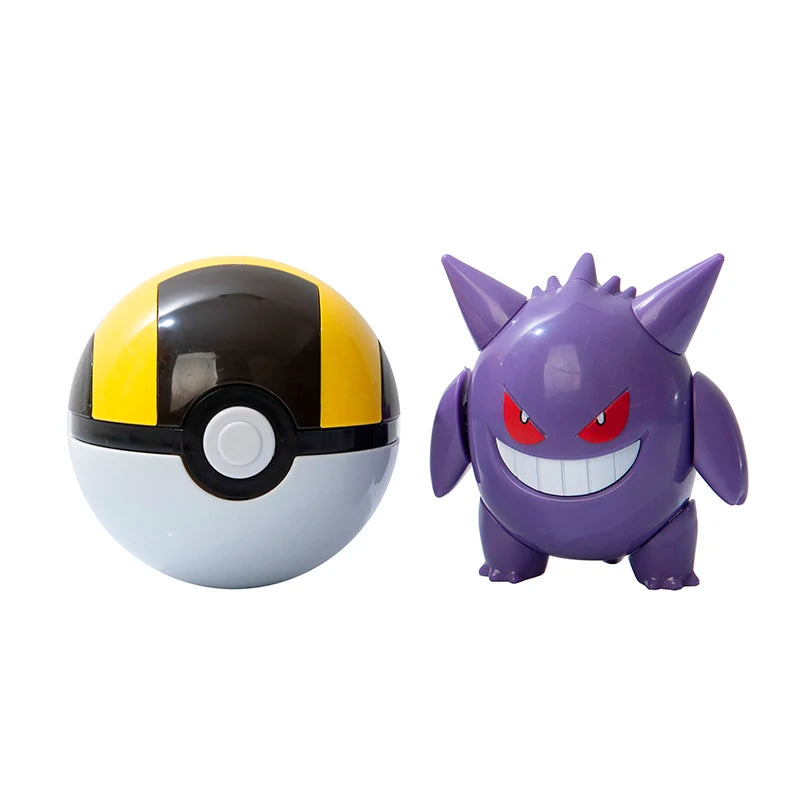 About Pokemon Anime Figure Charizard Pikachu Gyarados  Pocket Monster Figure Pokeball Action Deformation Toy Model Children Gift