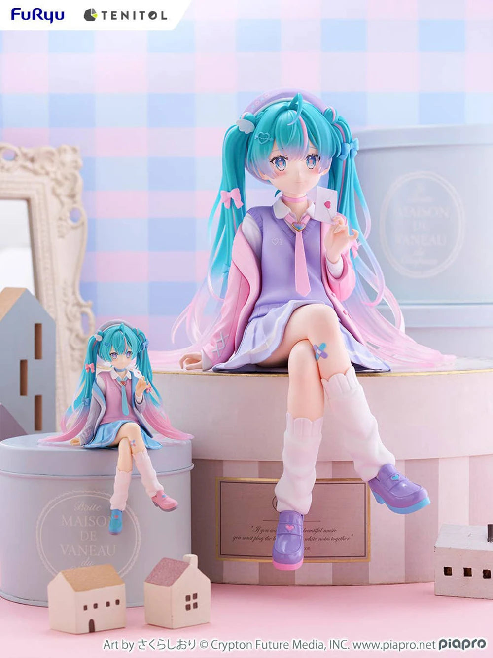 In Stock Original Furyu Tenitol Big Noodle Stopper Figure Hatsune Miku Blazer In Love Ver. 32Cm Big Miku Beauty Figures Gifts