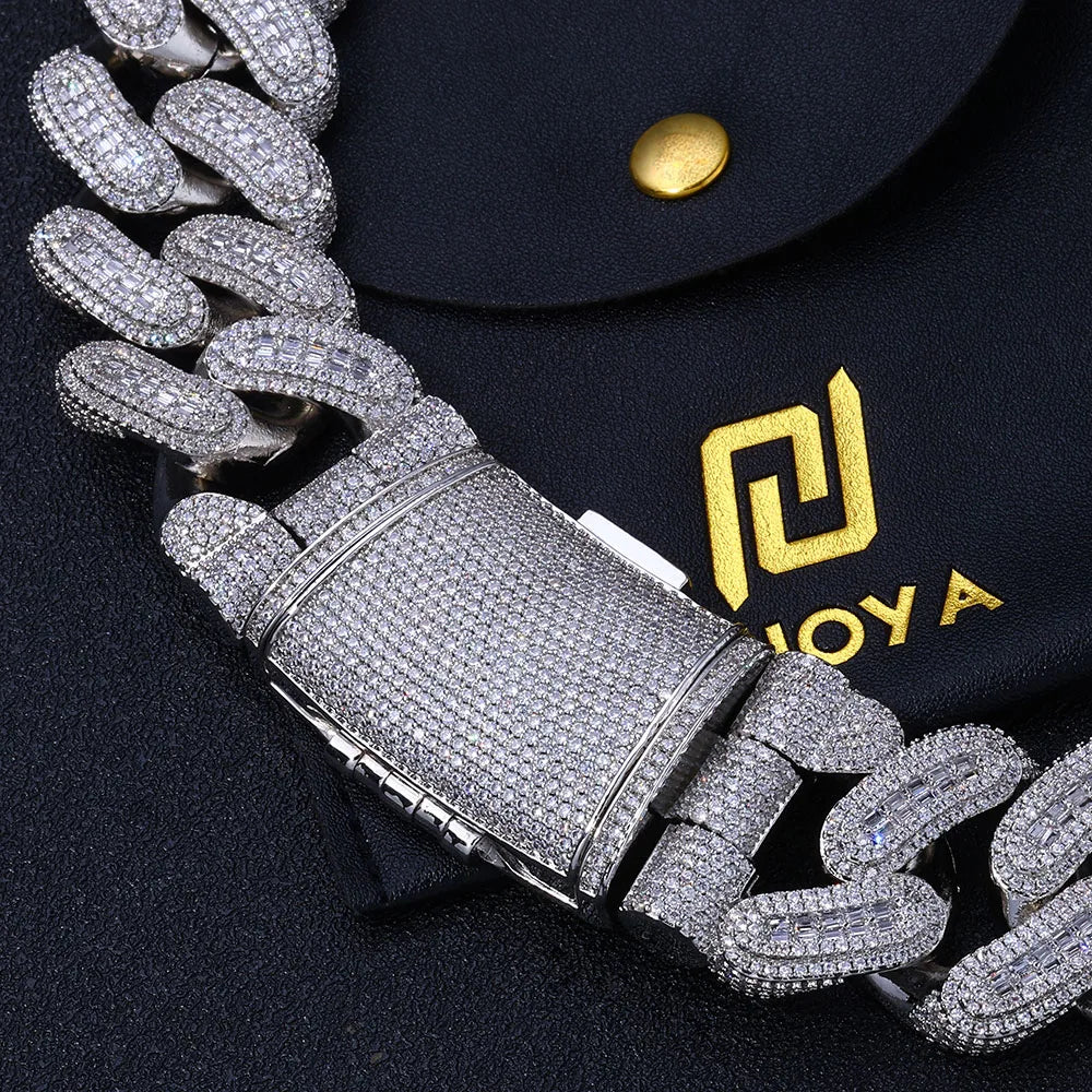 Hip Hop 29mm Iced Out Cuban Chain Fine Jewelry Rose Gold Plated Big Heavy Chain for Men Cuban Link Necklace Birthday Gift