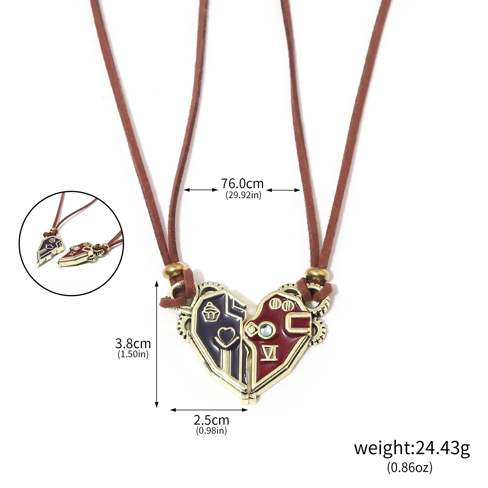 Game Arcane League of Legends Caitlyn Vi Necklace Pendant Men Women Disguise Magnet Lovers Chain Backpack LoL Cosplay Accessoriy