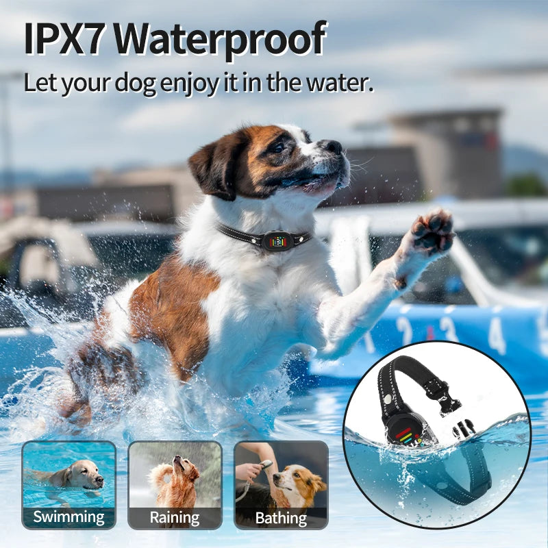 Smart Automatic Anti Barking Dog Collar Type-C Rechargeable Shock Vibration Stop Bark Collar Dog Training Collar All Size Dogs