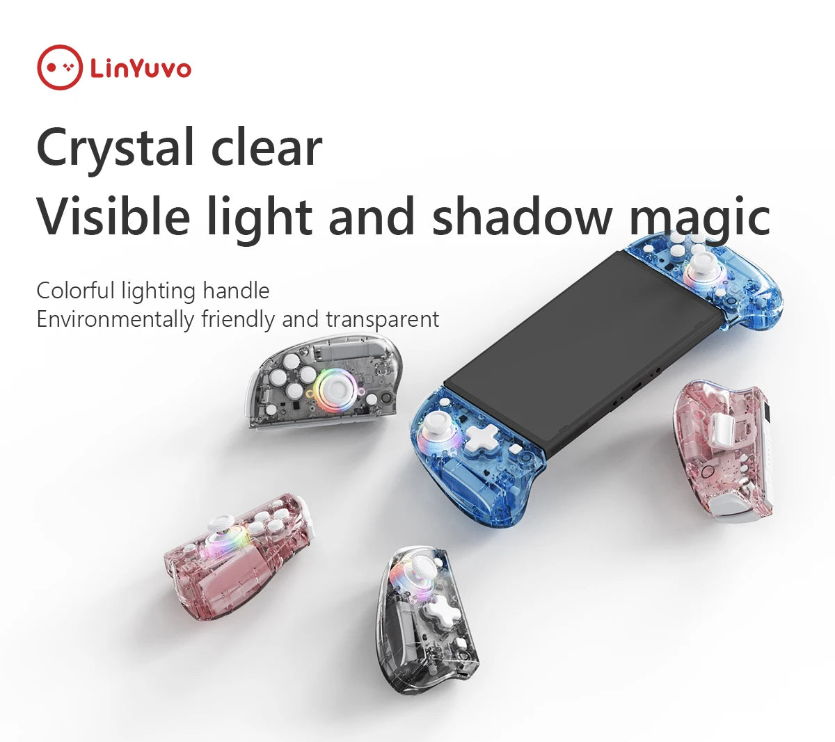 Meteor Light Joycons Wireless Controller for Switch/OLED with Programmable/Motion Control/Dual Vibration/Turbo