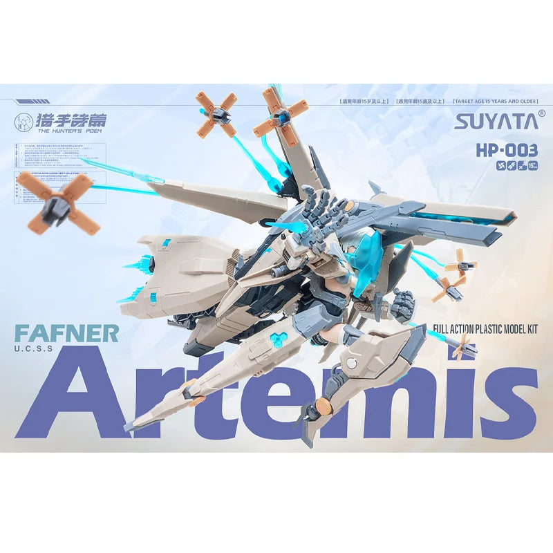 In Stock SUYATA Hunters' Ballad Mecha Girl Artemis  Fafnir Dormant Pod Plastic Model Kit Toy Articulated Action Figure Gift