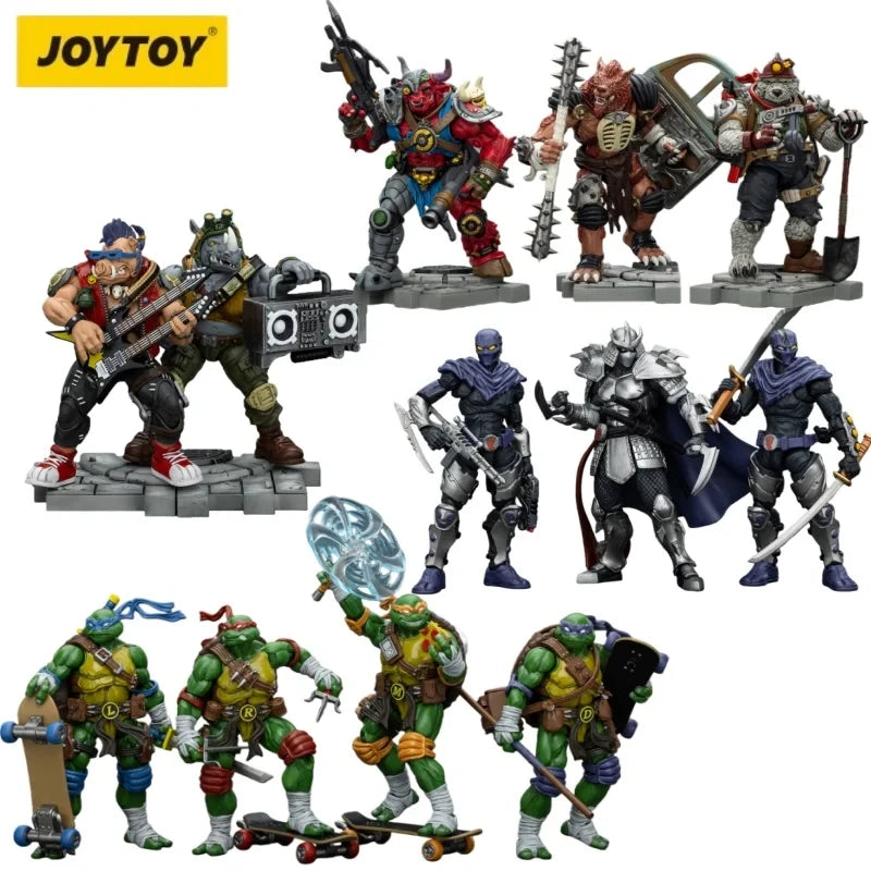 JOYTOY Ninja Turtles Soldier 18 Scale Action Figure Collectible Toy for Fans Shell Shocked Series in Stock