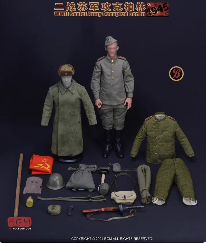 1/6 BGM TOYS BGM-005 Version C Soviet Soldier Doll Dress Suit Weapons Equipment No Do Head No Body For 12" Doll Figure DIY