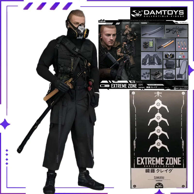 DAMTOYS Original EBS002 Original Story Collected Doll Extreme War Zone Agent Hugh Laffer Finished Product MobileSoldier ModelToy