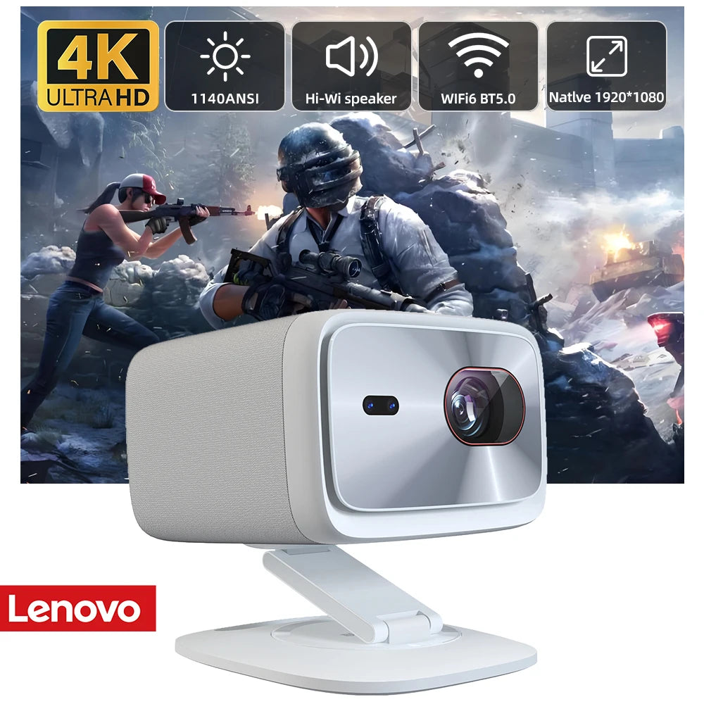 Lenovo 4K Ultra HD Projector 100P Android WIFI6  Auto Focus Outdoor Full HD Video PK lAsEr Projector Portable Movie Home Theater