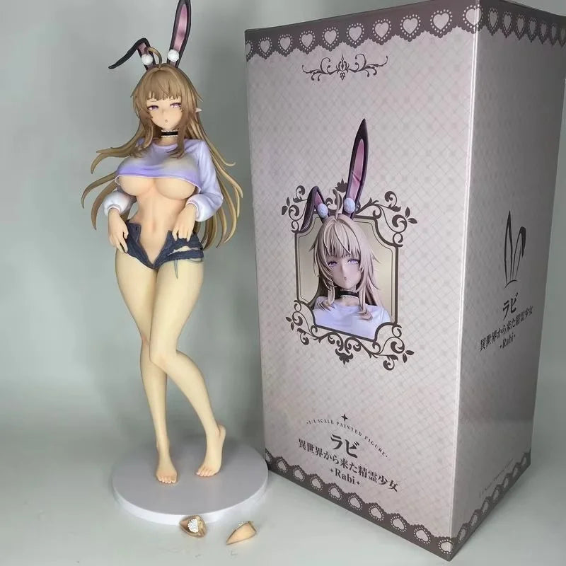 Rabi Bunny Girl Figure 1/4 Scale 45cm GK Statue Elf Resin Anime Collectible Decor Gift