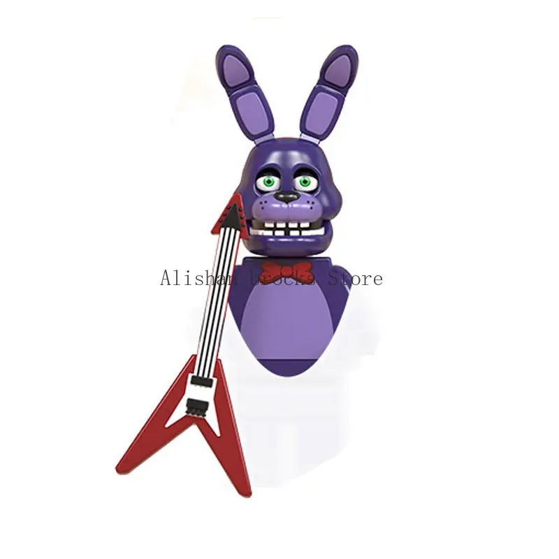 FNAF Five Nights Freddyed Building Blocks bricks Nightmare In Stock Chica Animals Bear Fox Duck Rabbit Model PVC Action Figure