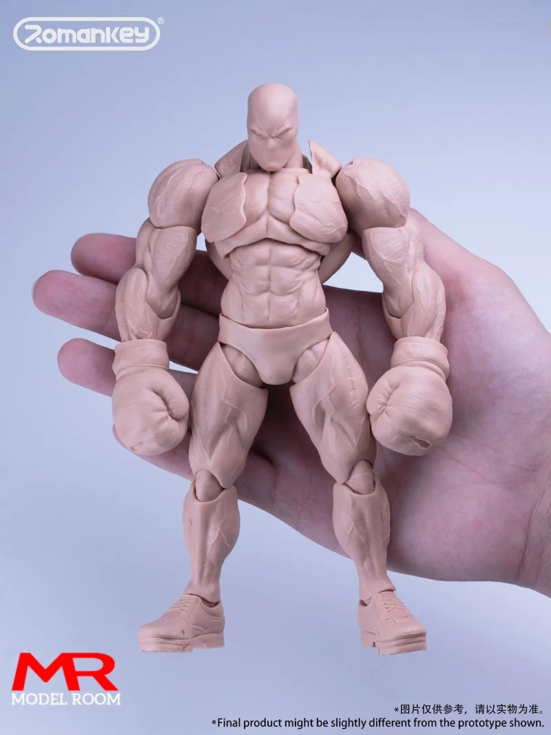 Romankey UMS003 1/12 Big Guy Super Flexible Joint Body 18cm Strong Muscle Male Soldier Action Figure Body Dolls for Collection