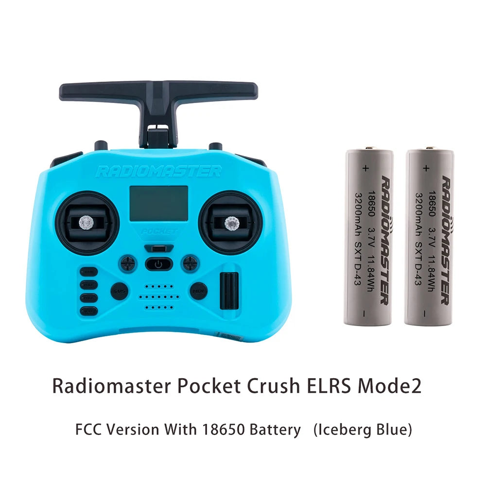 Radiomaster Pocket Crush 2.4GHz ELRS Hall Gimbal Transmitter Remote Control Portable Lightweight Foldable Antenna