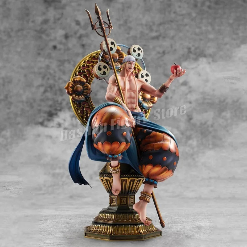 Gk One Piece Thor Enel Action Figure God of the Sky Eneru Statue Figurine PVC Anime Collection 39cm Ornaments Model Toys Gifts