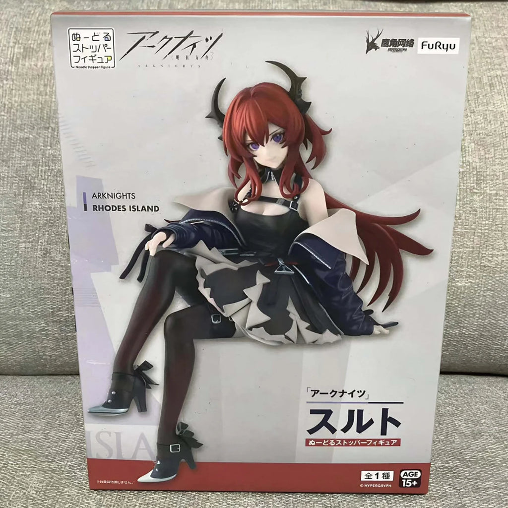 Original Genuine FuRyu Prepainted Noodle Stopper Figure Arknights Surtr Game Character Figure Decoration Collection Gift Toy