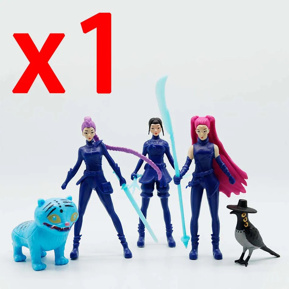 5 teile/satz Kpop Dämon Jäger Action Figur Spielzeug Derpys Tiger Rumi Mira Zoey Sussy Figur Puppe Für Fans Geschenk