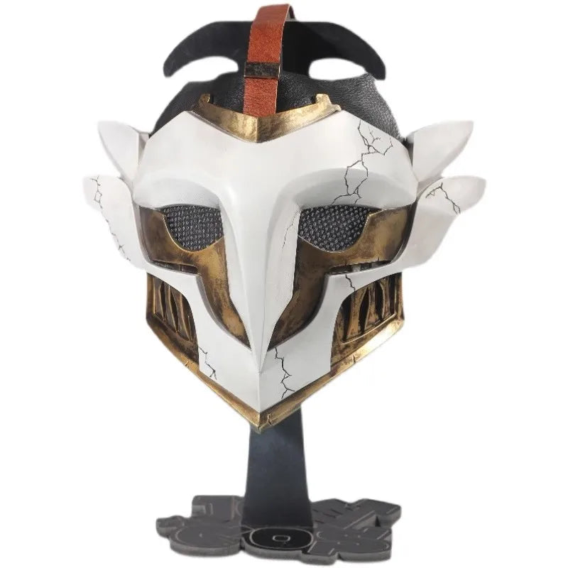 23 см Arcane Zaun Момчето, което разби времето LOL Игра Фигурка Ekko Маска Фибростъкло Косплей Реквизит Колекция Орнаменти Занаяти Играчки