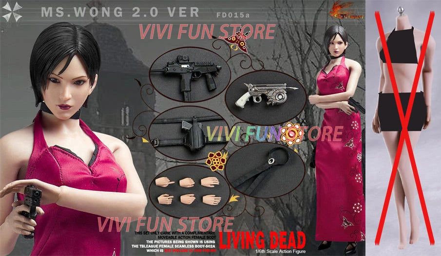 In Stock Hot Heart FD015 Ada Wong Ms.Wong 2.0 Movable Model Toys 1/6TH SCALE COLLECTIBLE FIGURE Accessory part LIVING DEAD