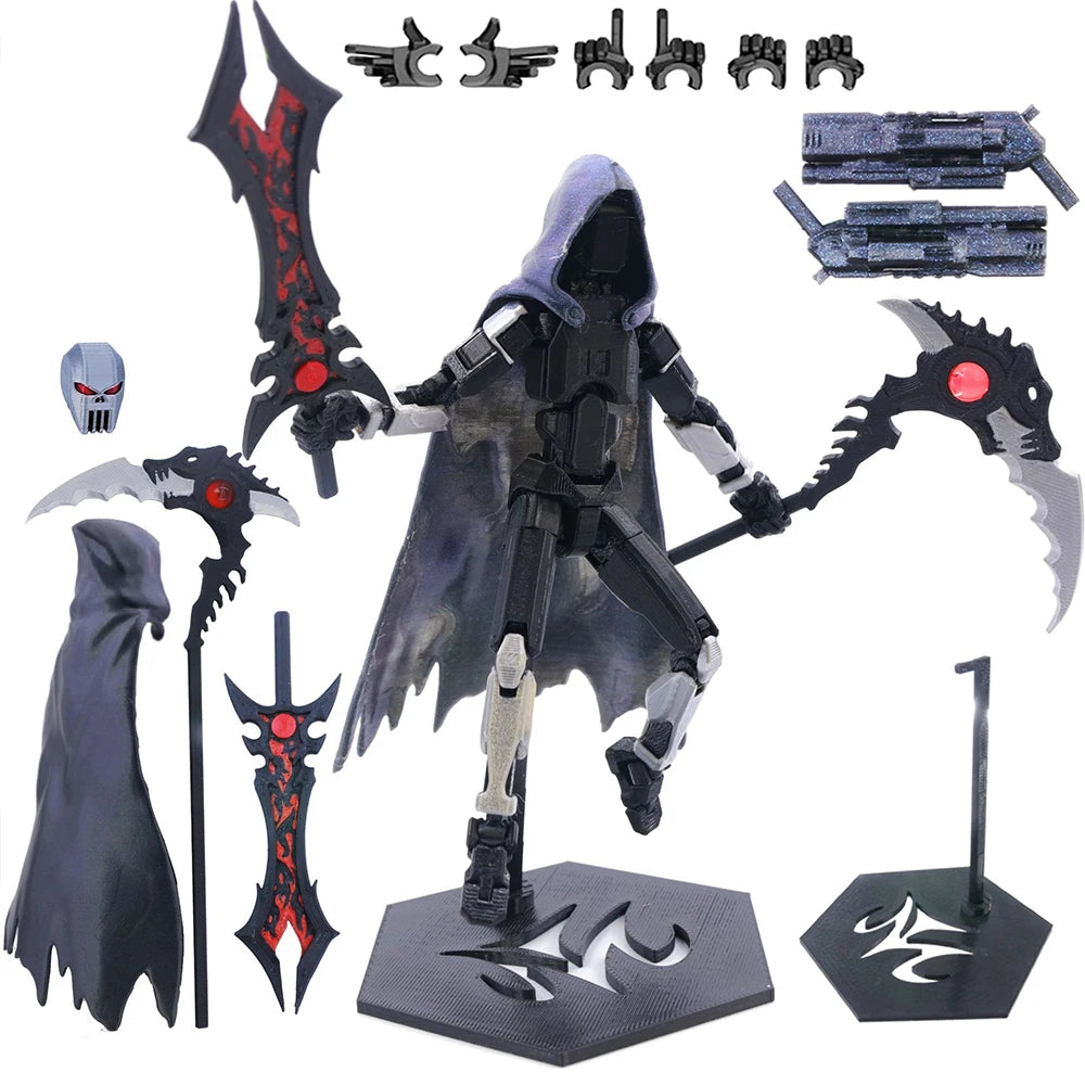 3D-gedruckte Death/Swordsman Dummy 13 Actionfiguren, mehrgelenkige, bewegliche Lucky 13 Actionfigur, Nova 13 Actionfigur als Geschenk