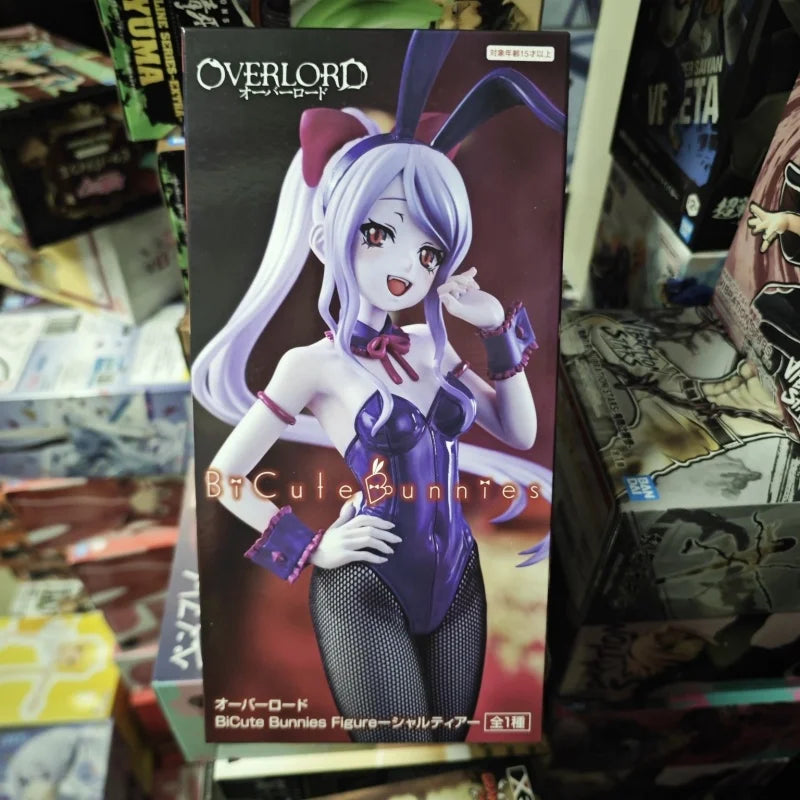 Hot Origina  Furyu Bicute 26cm Bunnies Shalltear Bloodfallen Bunny Girl Overlord Collectible Model Anime Figure Toy Birthday Gif