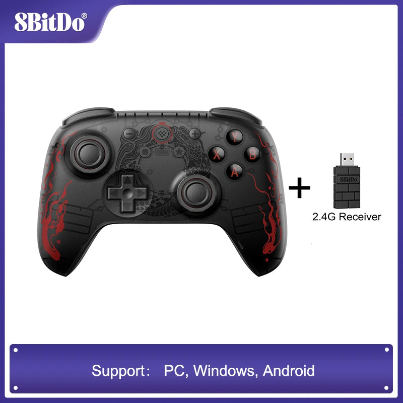 8BitDo Ultimate 2C Black Myth Wukong Wireless Gaming Controller with Hall Effect Triggers&Joysticks for PC,Windows 10,11,Android