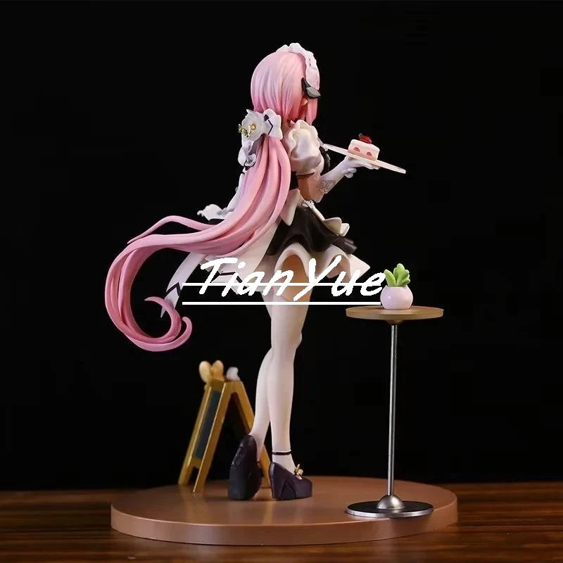 Anime Honkai Impact 3 Elysia Sweet Pink Cake maid beautiful girl PVC Action Figure Model Toys 24cm