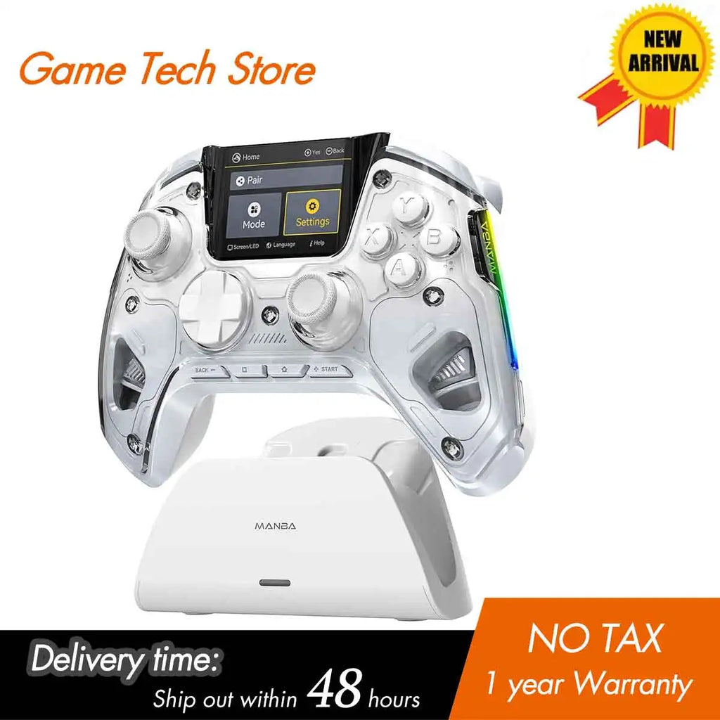 Mamba One V2 Wireless Gaming Controller for Switch/PC/iOS/Android Hall Effect Stick RGB Light 1800mAh with Charging Dock