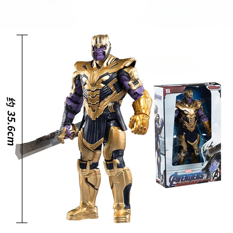 Genuine Marvel Character 14-inch Thanos Hand Action Avengers 4 Simple Joint Action Figure 1:5 Children Gifts with Color Box