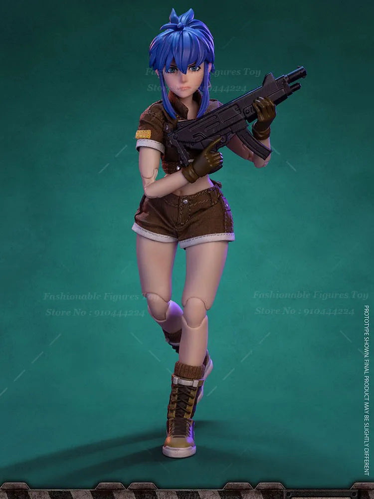 TUNSHI STUDIO 1/12 Female Soldier Leona Heidern With Double Head Sculpt Special Effects 6Inch Action Figure Body Toys