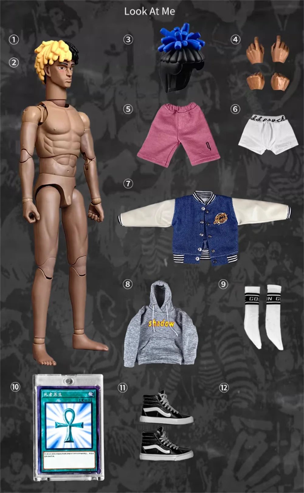 3ATOYS 1/6 GOON Fashion Modern Design Baseball Boys Rapper Dressing Suit With Body Standard Version 12" Action Figure Collect