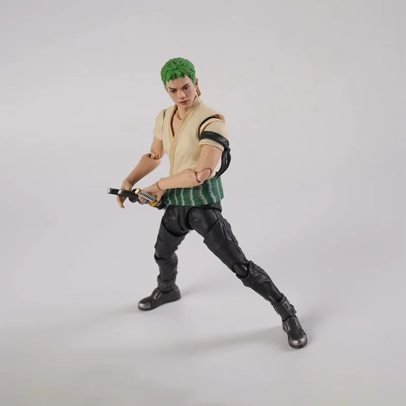Bandai Original Genuine Figure One Piece Season 1 Model Kit SHF Roronoa Zoro Collection Action Figure Model for Boys Toys Gifts