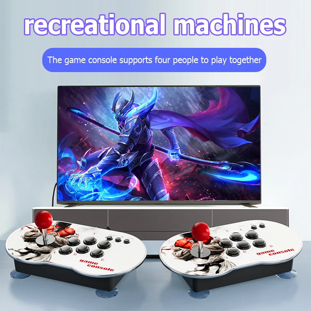 MT6 4K HD Video Arcade Spielkonsole 3D Dual Controller Joystick 10000+ Spiele
