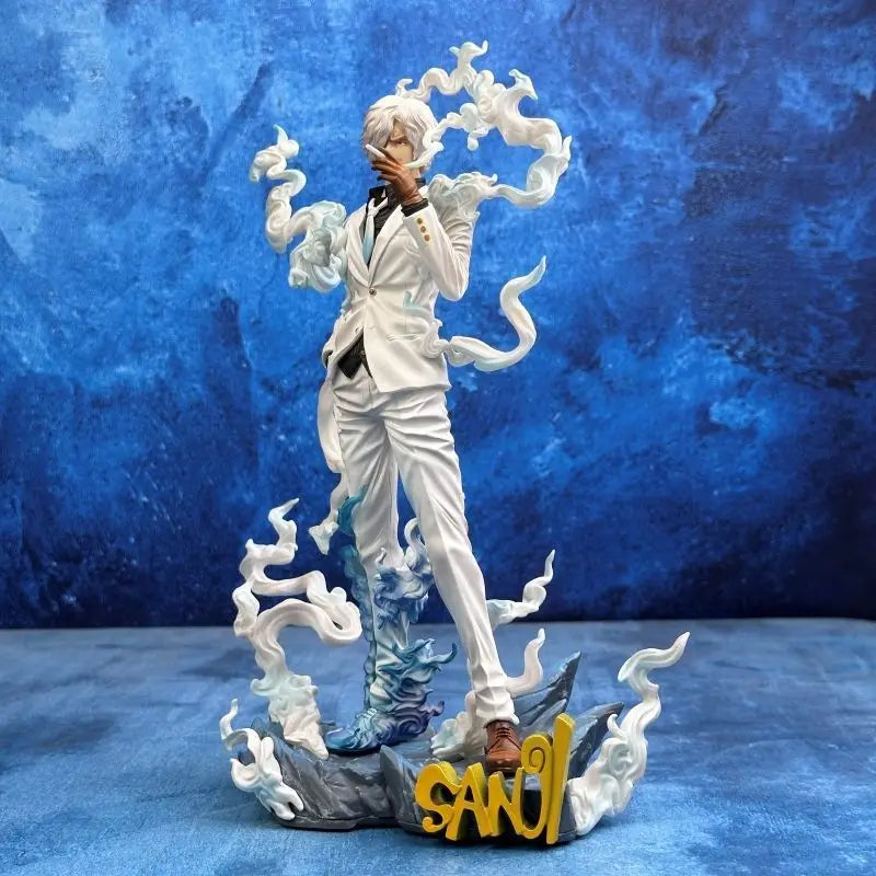 28cm Nika Sanji Nika Zoro Anime Figure Two Headed Statue With Base PVC Collectible Model Toy Desktop Ornament Boy Gift