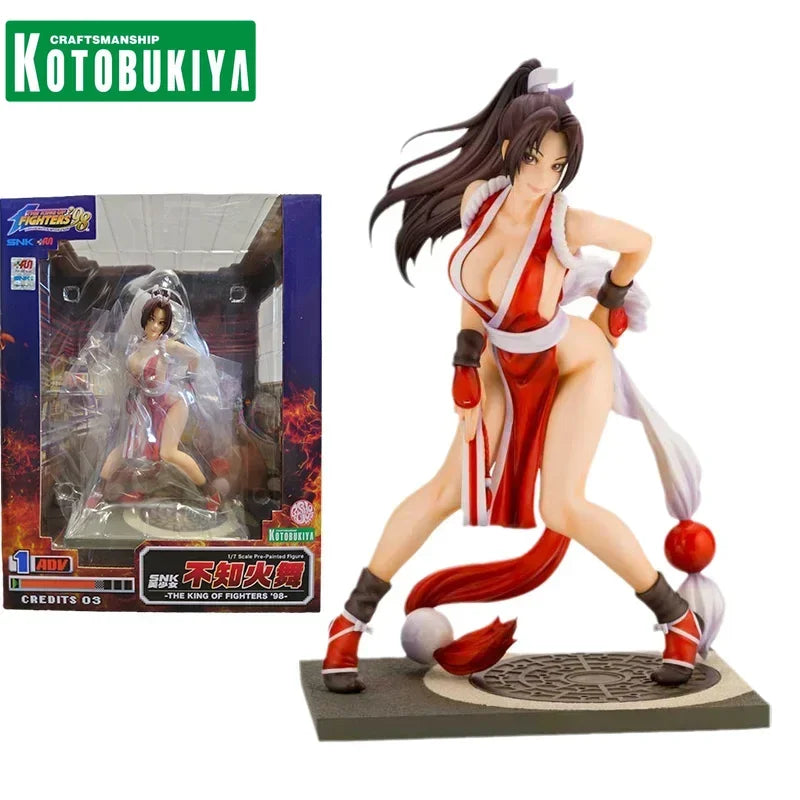 KOTOBUKIYA Оригинална игра „Кралят на бойците“ '98, аниме SNK Mai Shiranui, екшън фигурка, играчки за деца, подарък, колекционерски модел