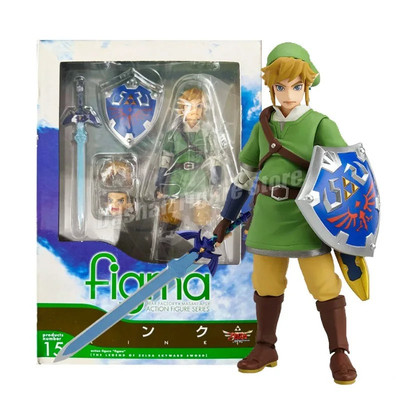 The Legend of Zelda Skyward Sword Figuren Figma 153 Link Actionfigur PVC-Sammlungsmodell 14 cm Anime-Ornamente Figur Spielzeug