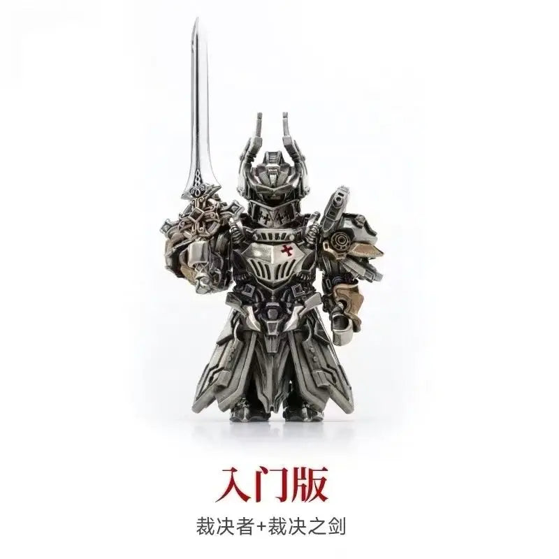 In Stock Mech Judge Pendant Chinese Style Metal Man Handheld Item Workstation Detachable Play Figure Desktop Collection Gift Toy