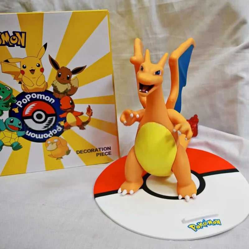 2025 New Hot Pokemon Pikachu Doll Model Large Figure Charmander Eevee Porkby Squirtle Ornament Figurine Younth Toy Collects Gift