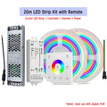10m 20m Tuya Zigbee COB RGBIC LED лента 24V Dream Color адресируема IC светлина 2.4G дистанционно за Alexa Google Assistant SmartThings