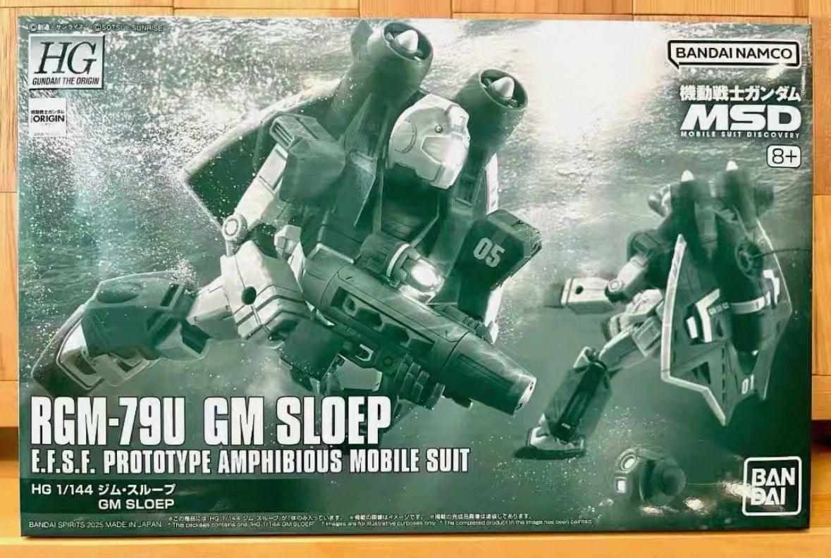In Stock Genuine BANDAI HG 1/144 Mobile Suit Gundam MSD RGM-79U GM Sloep Figure Anime Action Model Toy
