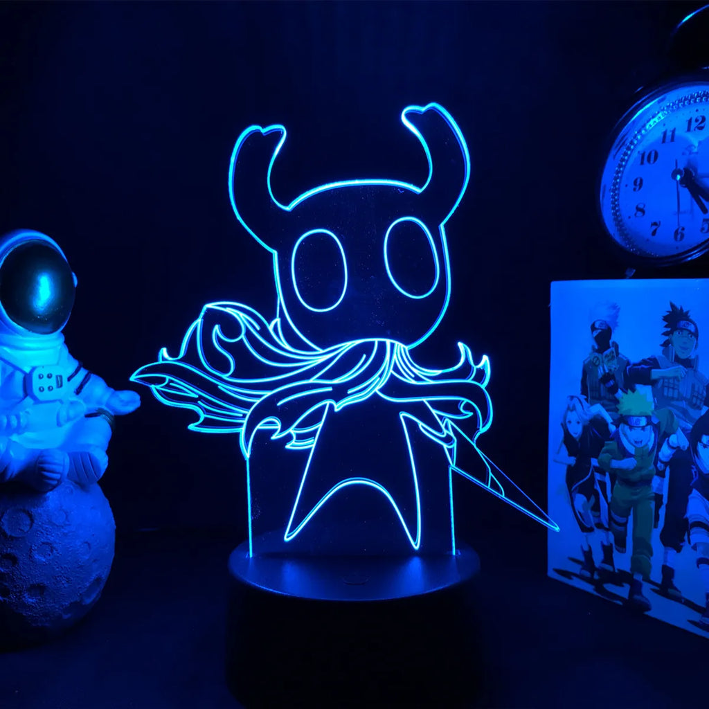 Hollow Knight Game 3D Lamps Led RGB Neon Night Lights Birthday Toys Cool Gift For Friends Kid Bed Room Table Decoration