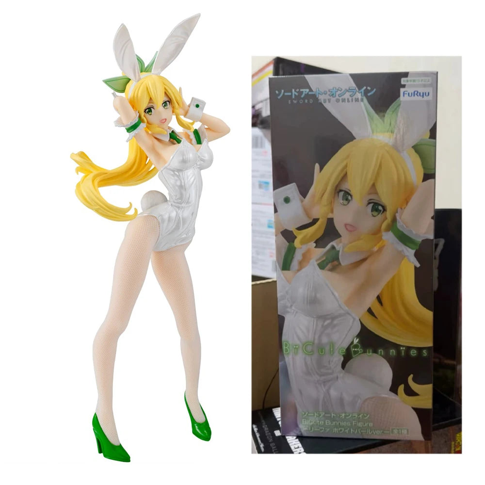 Original in Stock FuRyu BiCute Bunnies Sword Art Online Leafa Anime Figure Action Figure Collection Model Decoration Kawaii