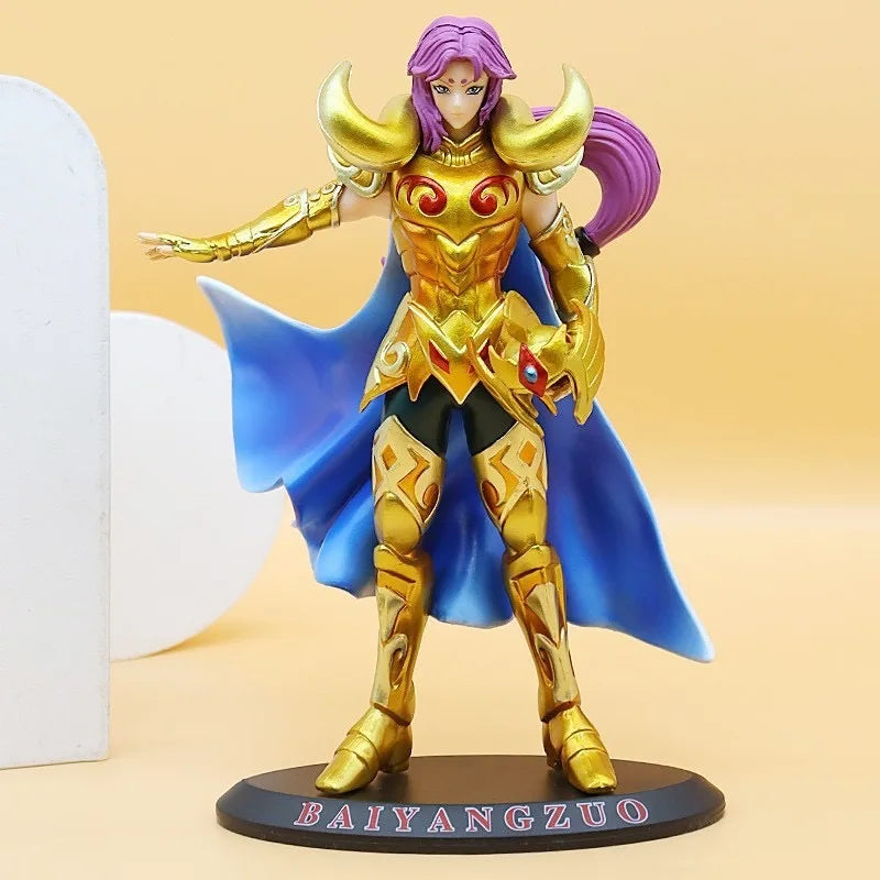 Anime Saint Seiya gold saints Statue model Desktop decoration GK Collection handmade model PVC material.toy gift kid