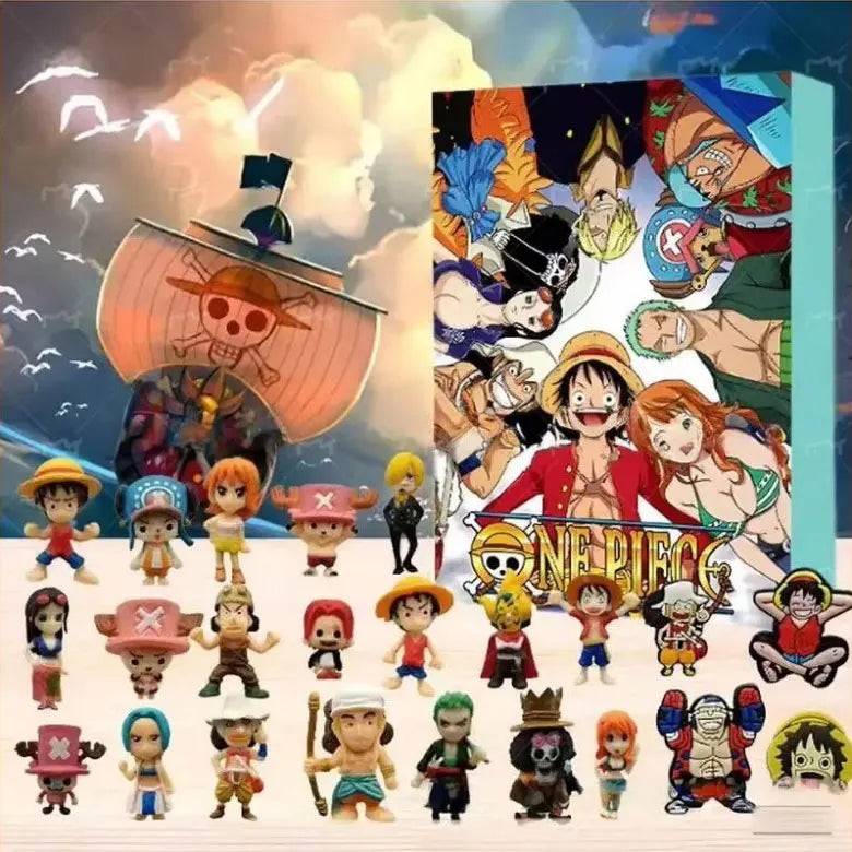 In Stock Anime One Piece Anime Figure Model Christmas Advent Calendar Day Fun 24 Day Halloween Countdown Christmas Festival Gift