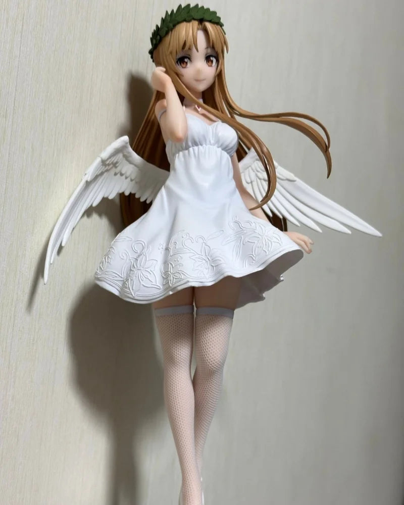 100% Original FuRyu Bicute Pure Sword Art Online Asuna Kawaii Anime Action Figure Garage Kit Collectible Desktop Decoration
