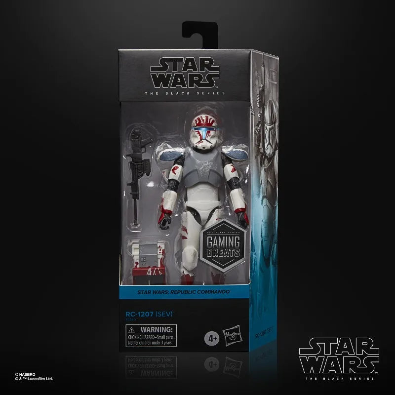 Genuine Hasbro Star Wars RC-1207 Sev Clone Commander Black Series 6-Inch Exclusive Assemble Toy for Boys Girls Kids Gift Model