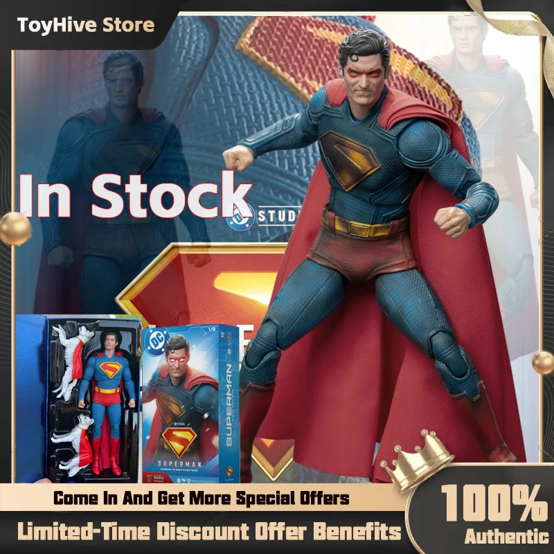 2025 Fondjoy Battle Damaged Superman Action Figure David Corenswet 1/9 New Superman Figure Pvc Joint Movable Kid Toy Boy Gift