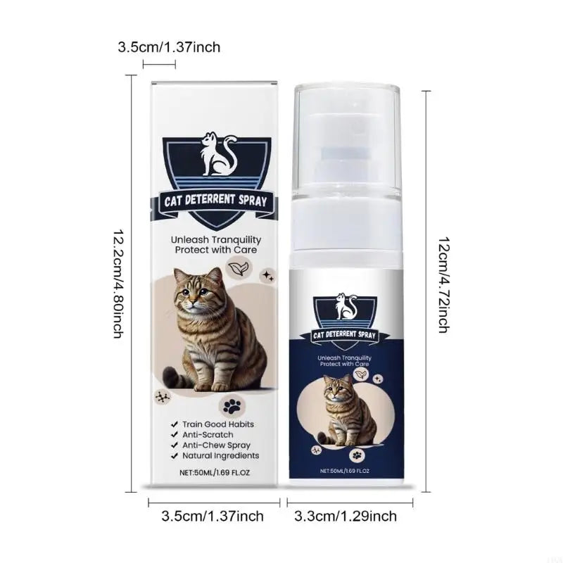 11UA 2Bottle Cats Training Deterrents Sprayer 50ml Gentle Formula for Protecting Furniture and Environment Safe for Pet
